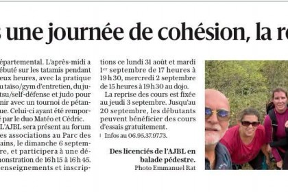Article le Progrès du 1/09/2026.