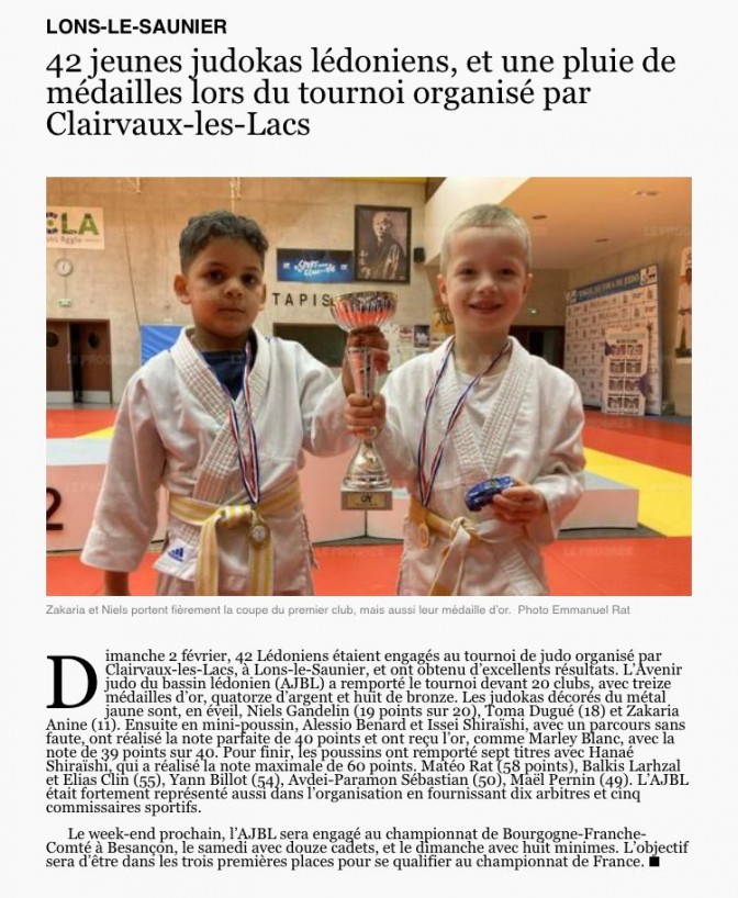 Image de l'actu 'Article le Progrès du 6/02/2025'
