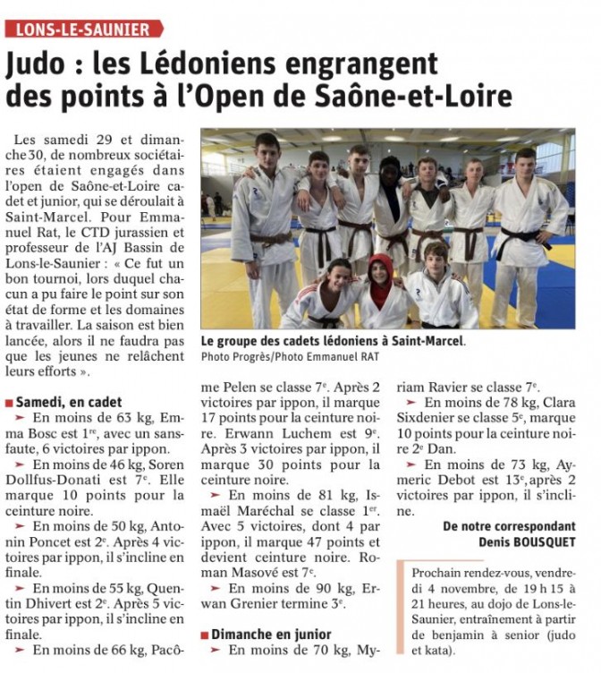 Image de l'actu 'Article le Progrès du 02/11/2022'