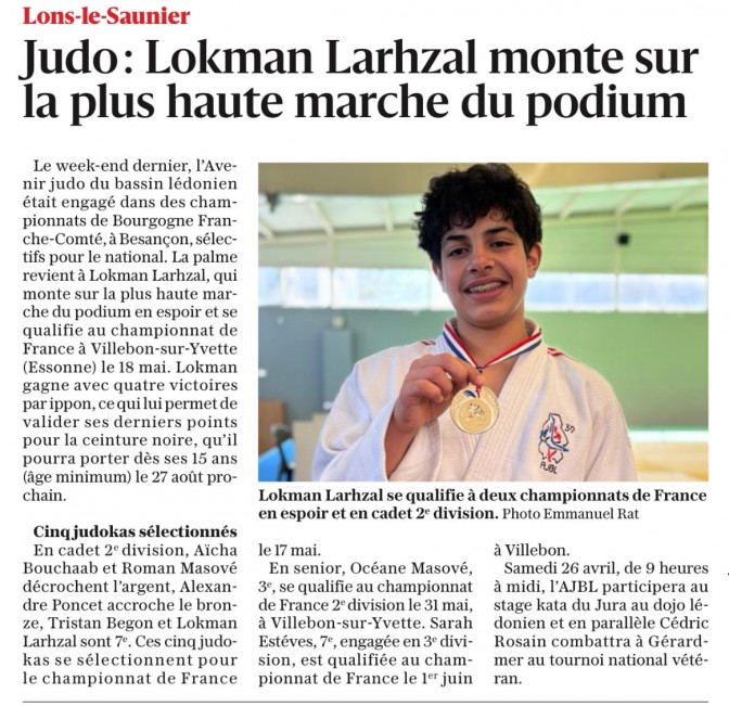 Image de l'actu 'Article le Progrès du 26/04/2025'