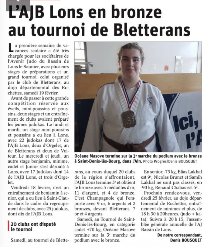 Image de l'actu 'Article le Progrès du 21.02.2022'