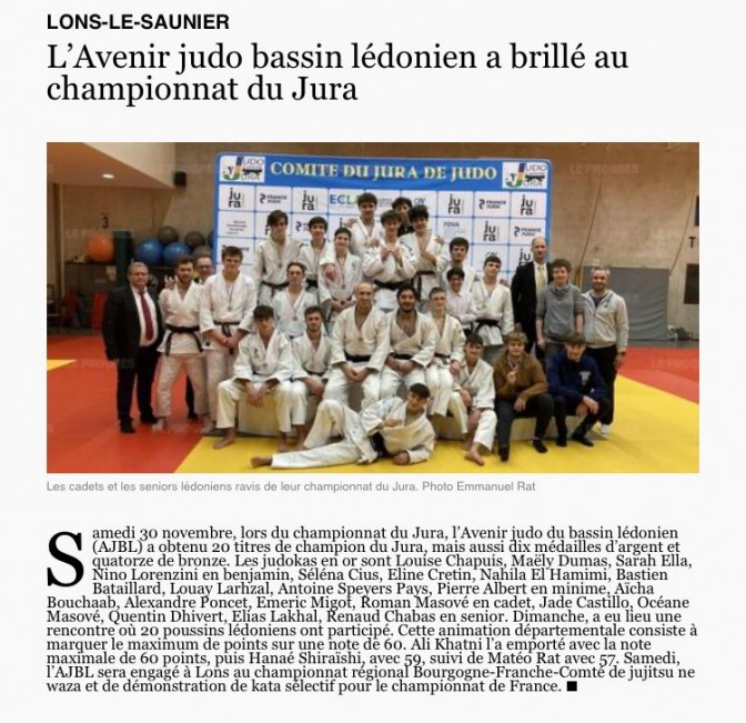 Image de l'actu 'Article le Progrès du 3/12/2024'