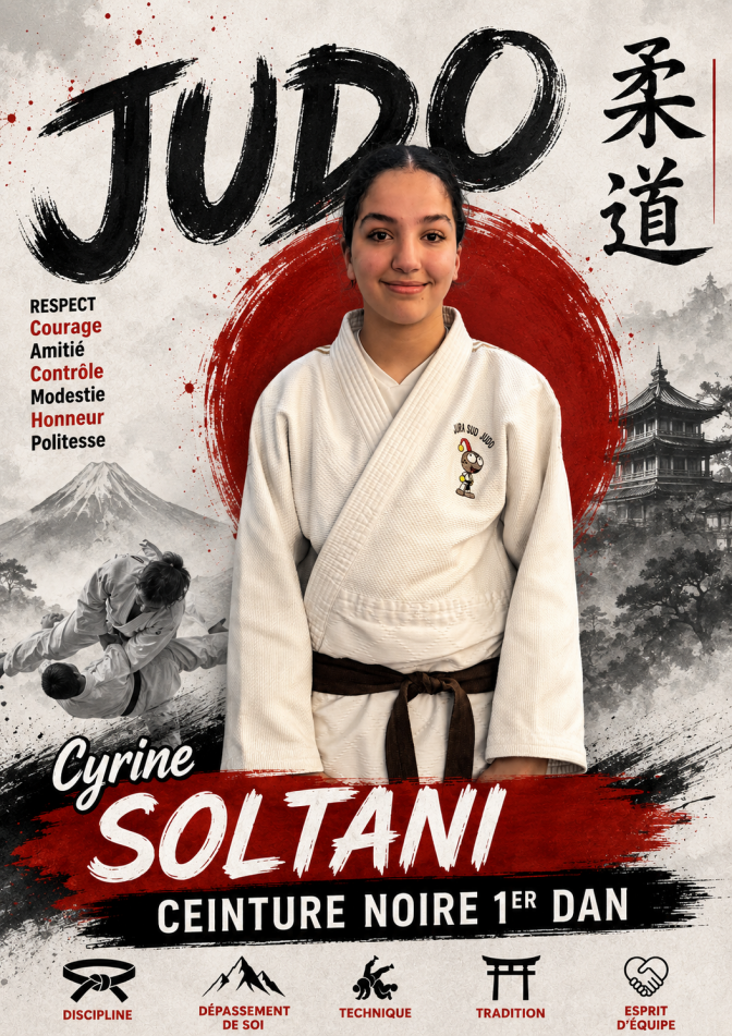 Image de l'actu 'Passage de grade à Besançon : Cyrine SOLTANI obtient sa ceinture noire 1er Dan'