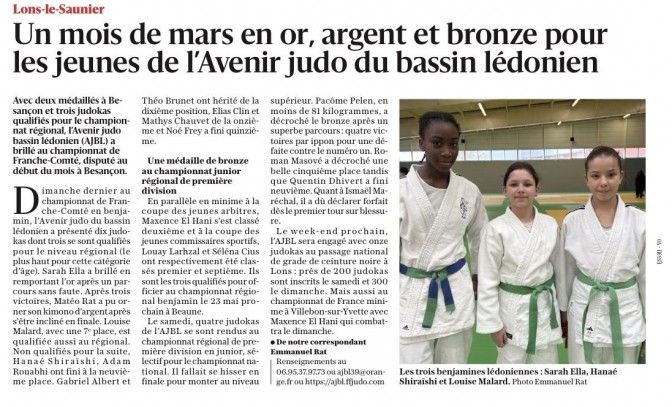Image de l'actu 'Article le Progrès du 19/03/206'