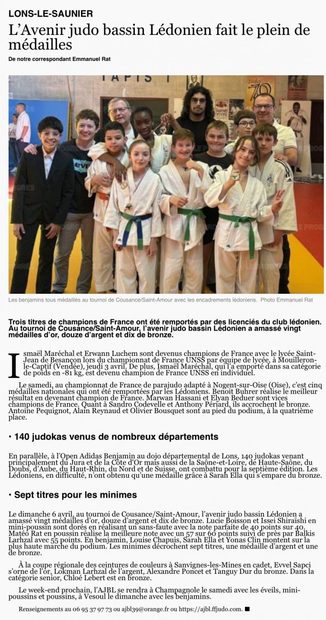 Image de l'actu 'Article le Progrès du 10/04/2025'