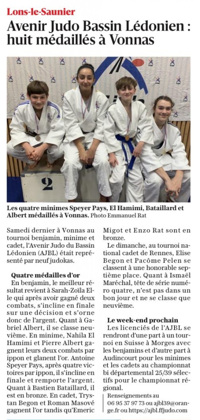 Image de l'actu 'Article le Progrès du 15/01/2025'