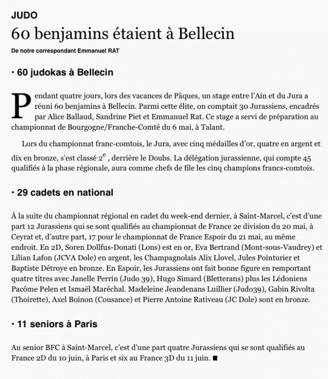 Image de l'actu 'Article le Progrès du 04/05/2023'