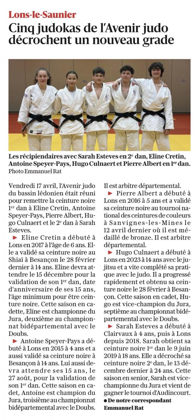 Image de l'actu 'Article le Progrès du 24/04/2026'