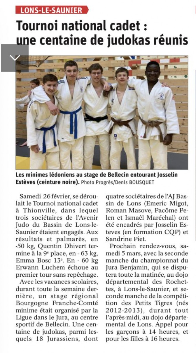 Image de l'actu 'Article le Progrès du 01.03.2022'