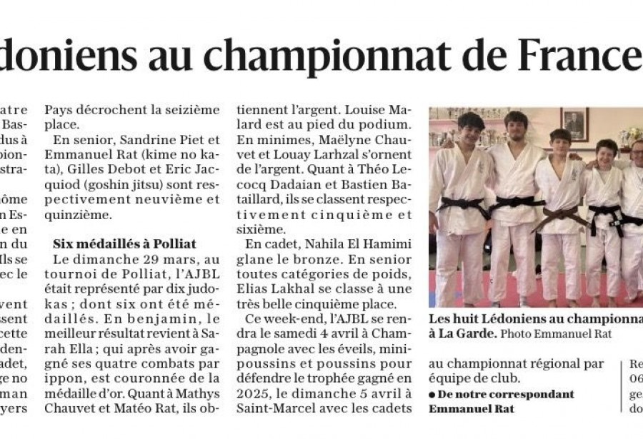 Article le Progrès du 3/04/2026