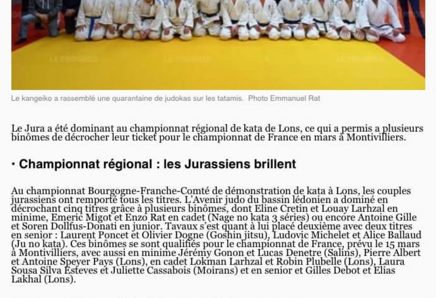 Article le Progrès du 9/01/2025
