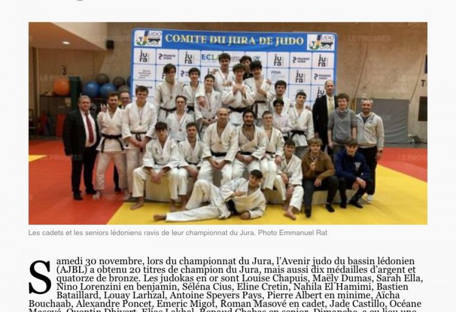 Article le Progrès du 3/12/2024