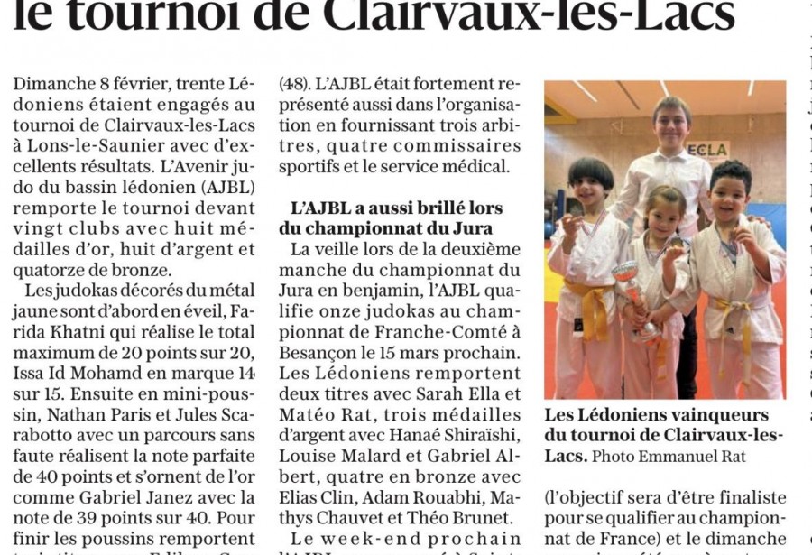 Article le Progrès du 10/02/2026