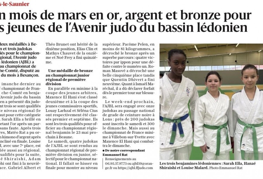 Article le Progrès du 19/03/206