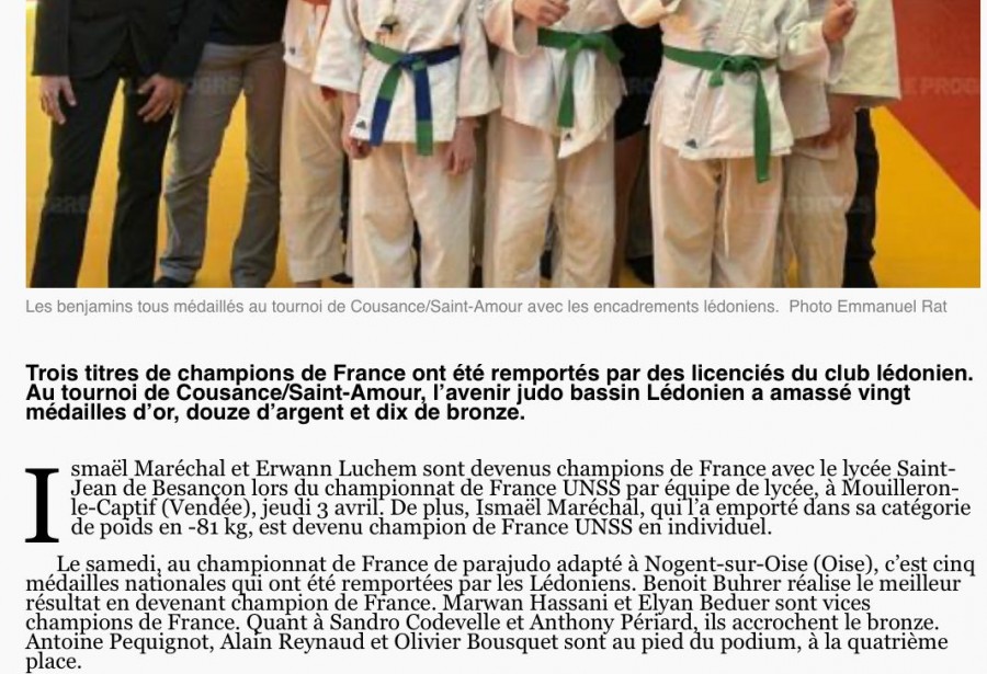 Article le Progrès du 10/04/2025