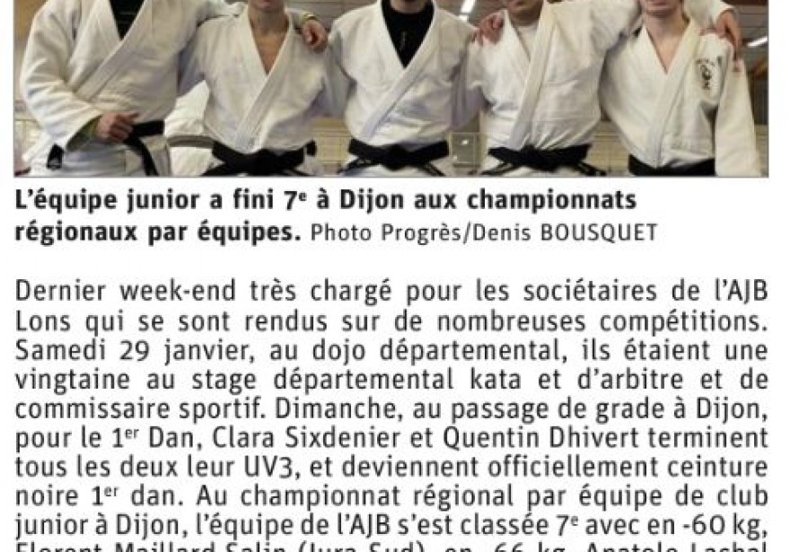 Article le Progrès du 02.02.2022