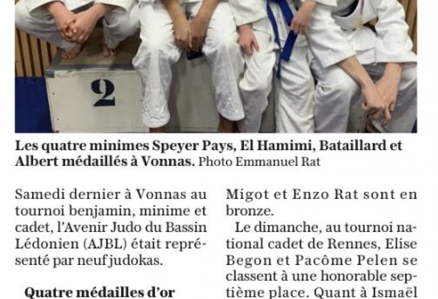 Article le Progrès du 15/01/2025