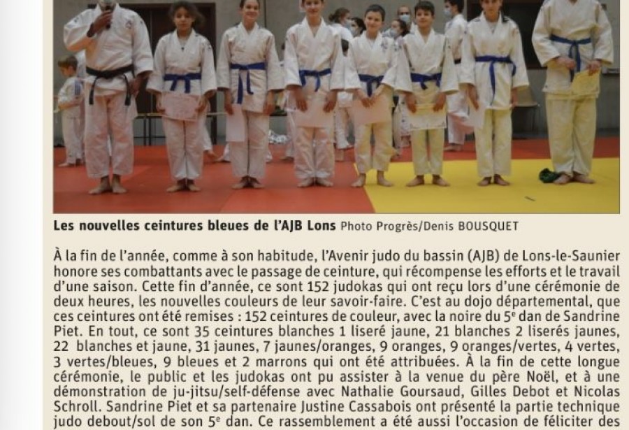 Article le Progrès du 29.12.2021