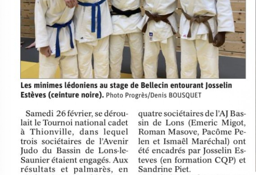 Article le Progrès du 01.03.2022